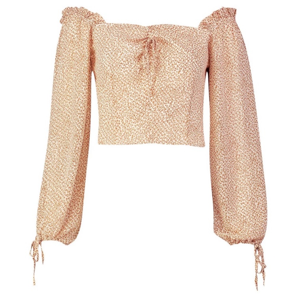 💜NWT Boohoo Ditsy Crop Top